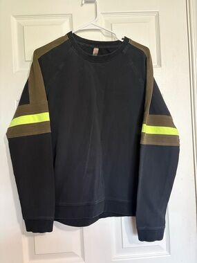 Mono b black with green and yellow crewneck medium